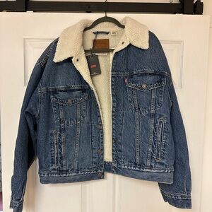 Levis 90’s trucker denim and Sherpa jacket